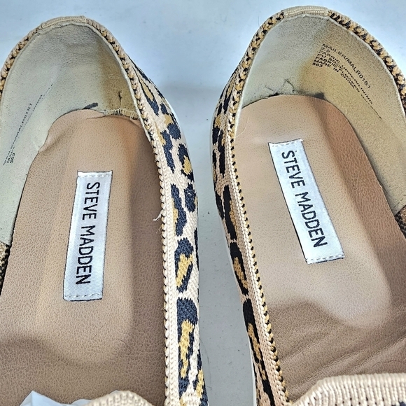 Steve Madden Women's Size 9.5 Knit Leopard Print Slip On Platform Sneaker Shoes - Picture 10 of 12